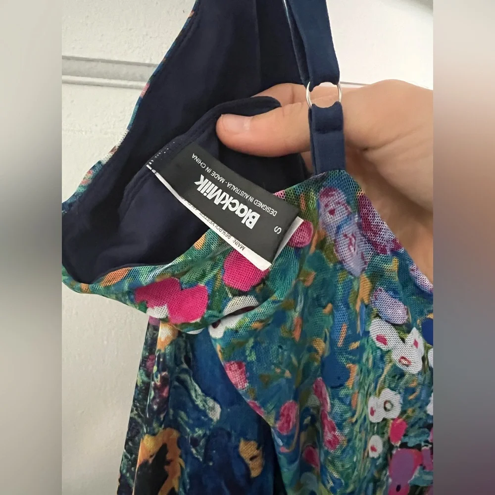 Blackmilk Klimt Collage Pink Sheer Midaxi Dress - Picture 4 of 5